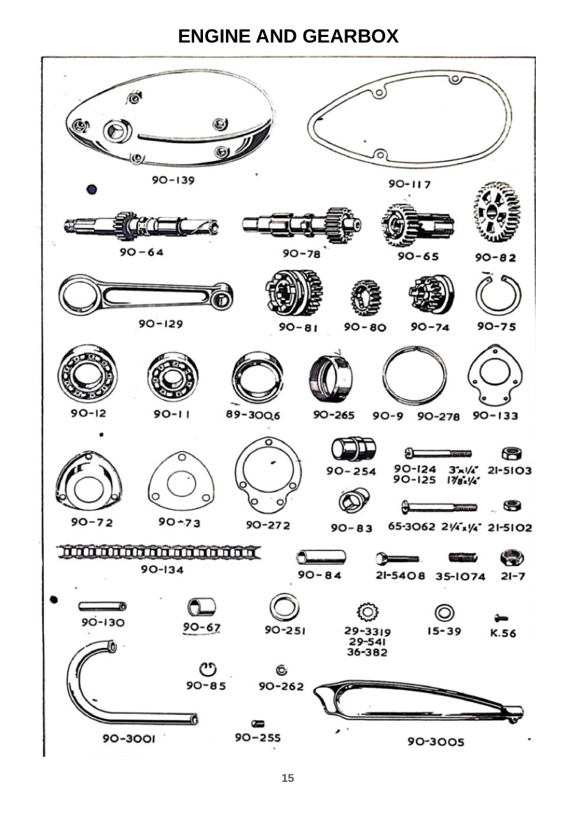 Blick ins Buch: BSA Bantam D1 · Ersatzteilkatalog 1949