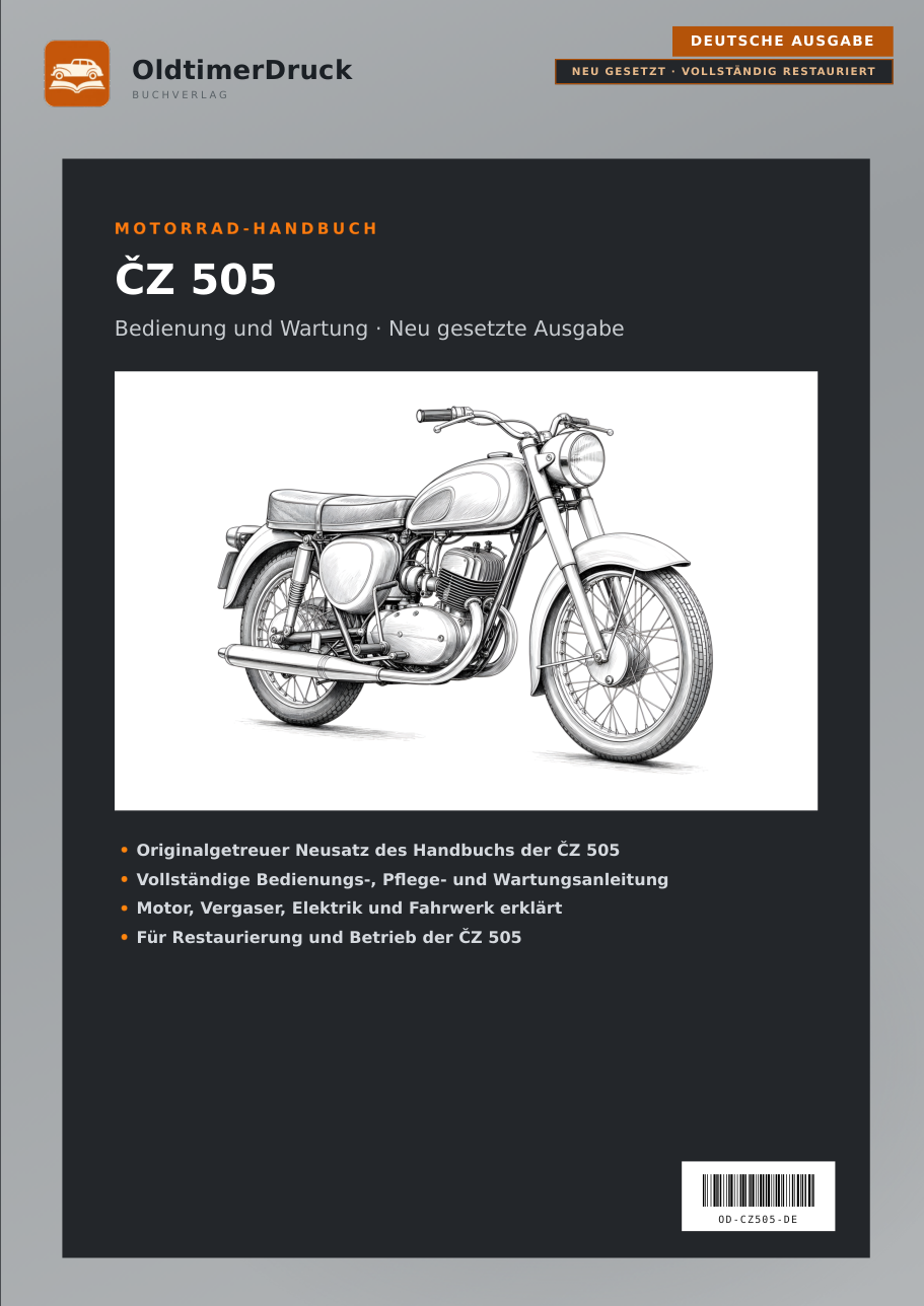 ČZ 505 Werkstatthandbuch — Werkstatthandbuch Cover
