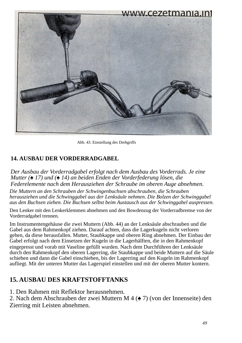 Blick ins Buch: ČZ 505 Werkstatthandbuch