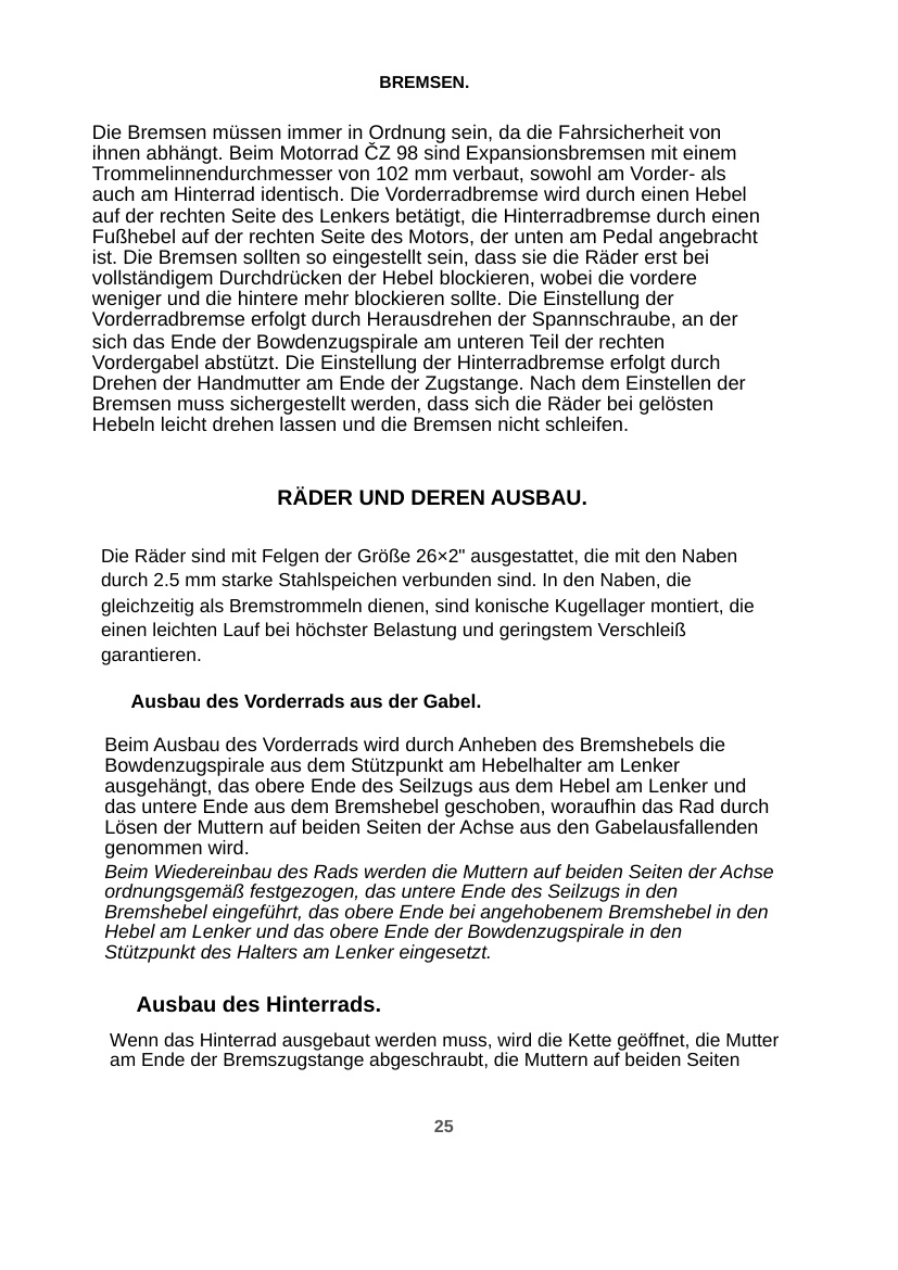 Blick ins Buch: ČZ 98 Werkstatthandbuch 