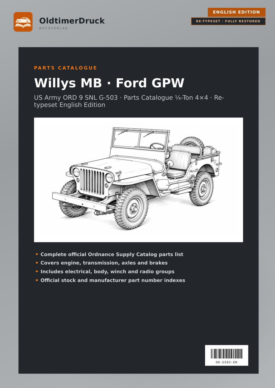 Cover Willys MB · Ford GPW Parts List