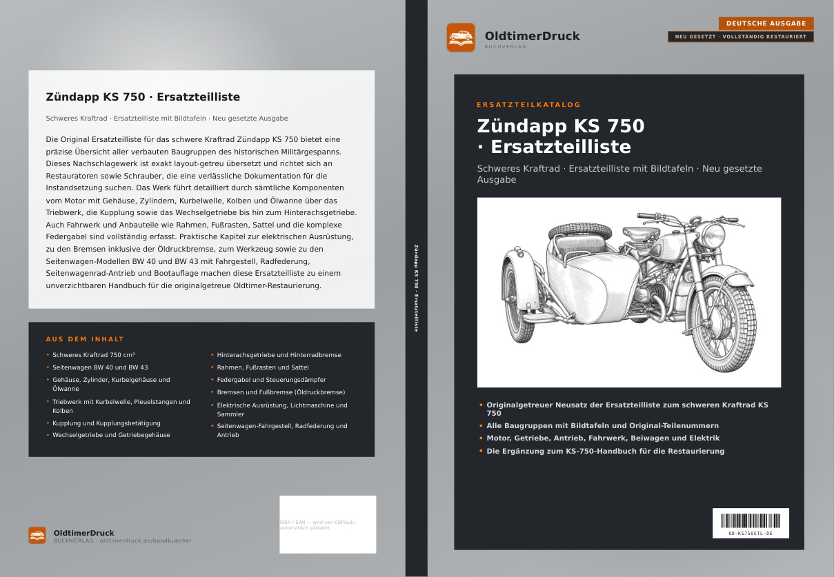 Blick ins Buch: Zündapp KS 750 · Ersatzteilliste