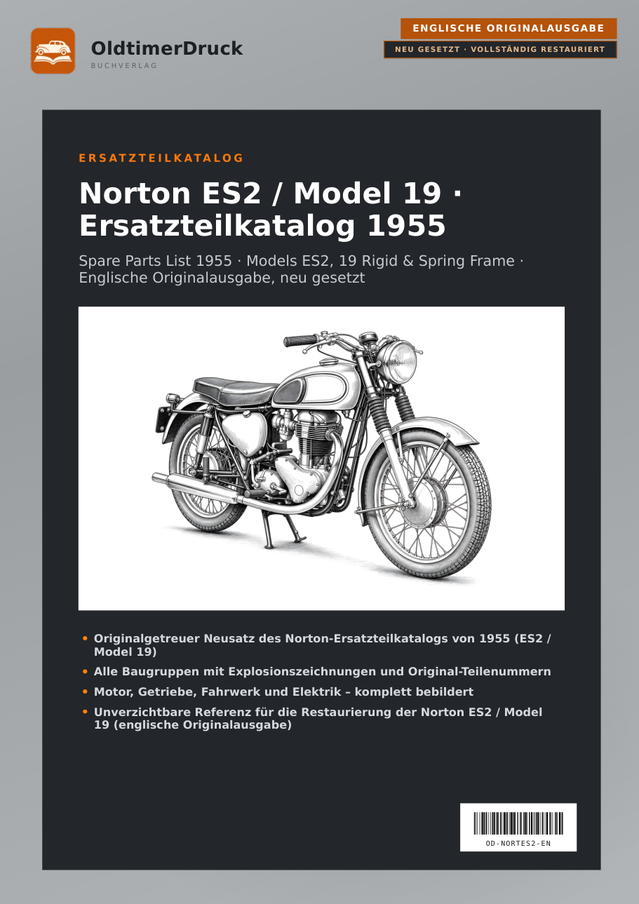 Norton ES2 / Model 19 · Ersatzteilkatalog 1955 — Werkstatthandbuch Cover