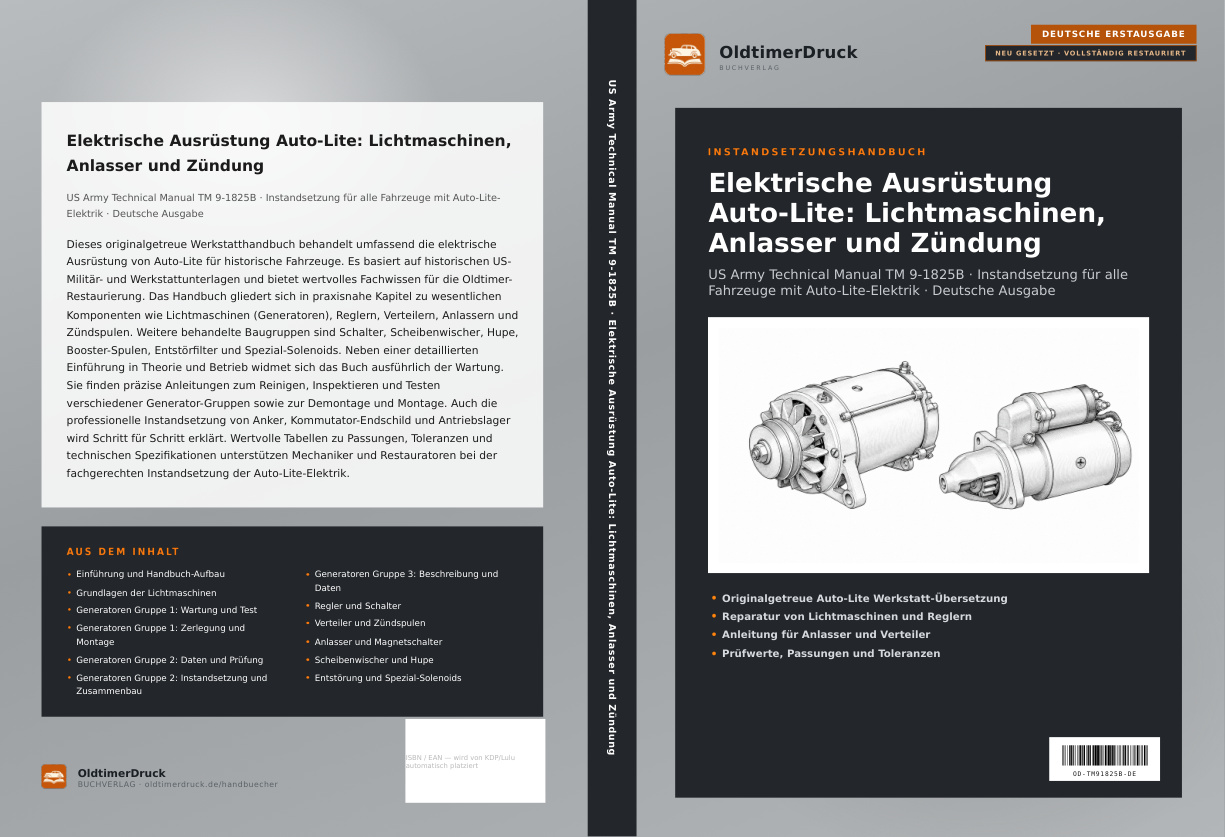 Blick ins Buch: Elektrische Ausrüstung Auto-Lite: Lichtmaschinen, Anlasser und Zündung
