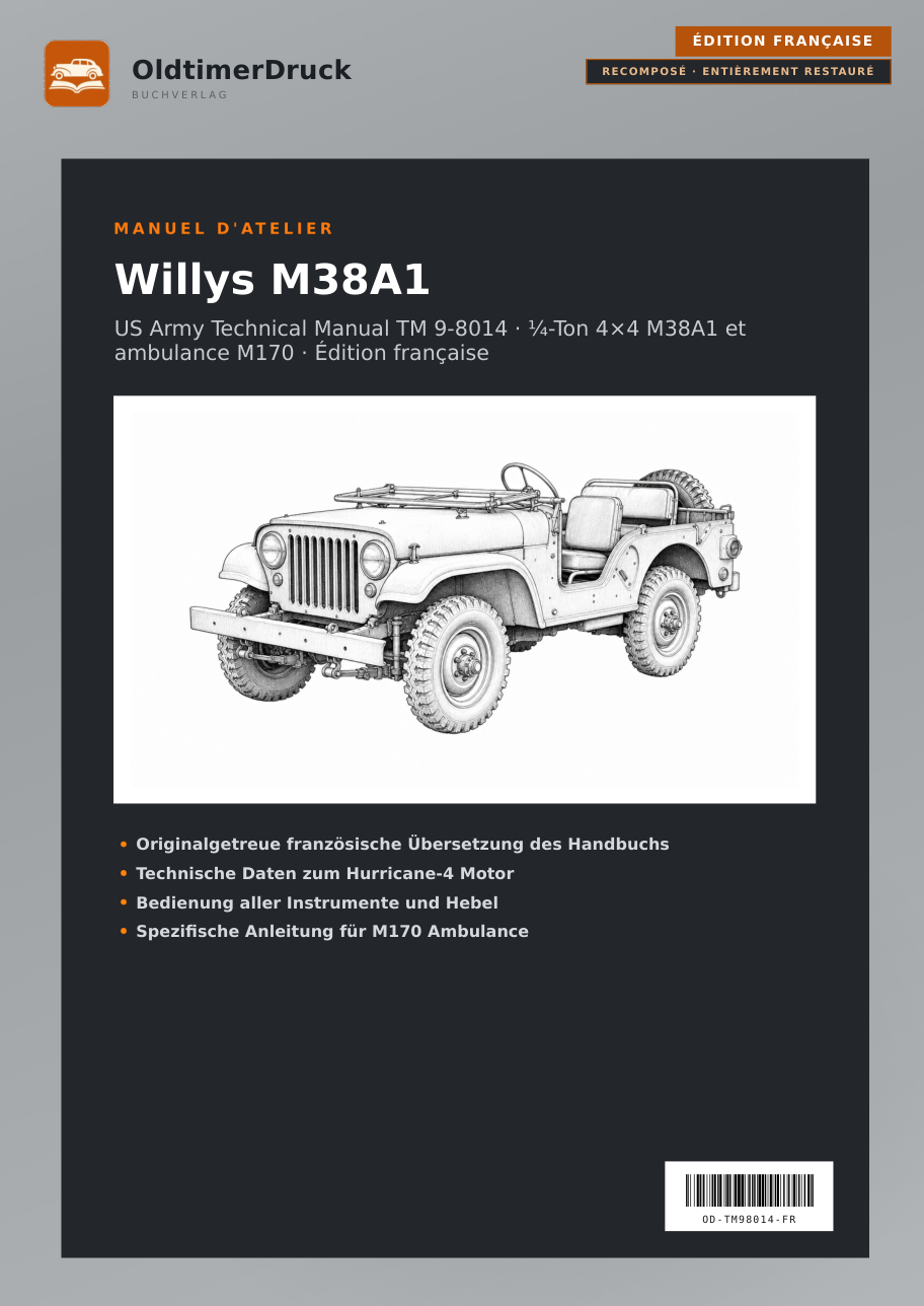 Cover Willys M38A1 Manuel d'atelier