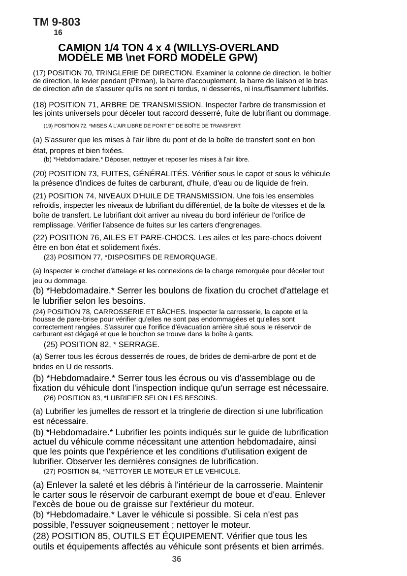 Blick ins Buch: Willys MB · Ford GPW Manuel d'atelier