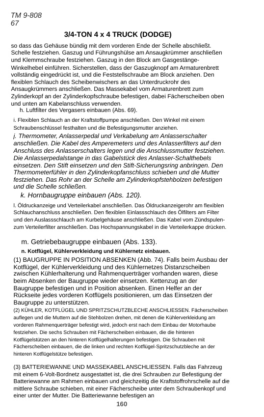 Blick ins Buch: Dodge WC ¾-Ton Werkstatthandbuch