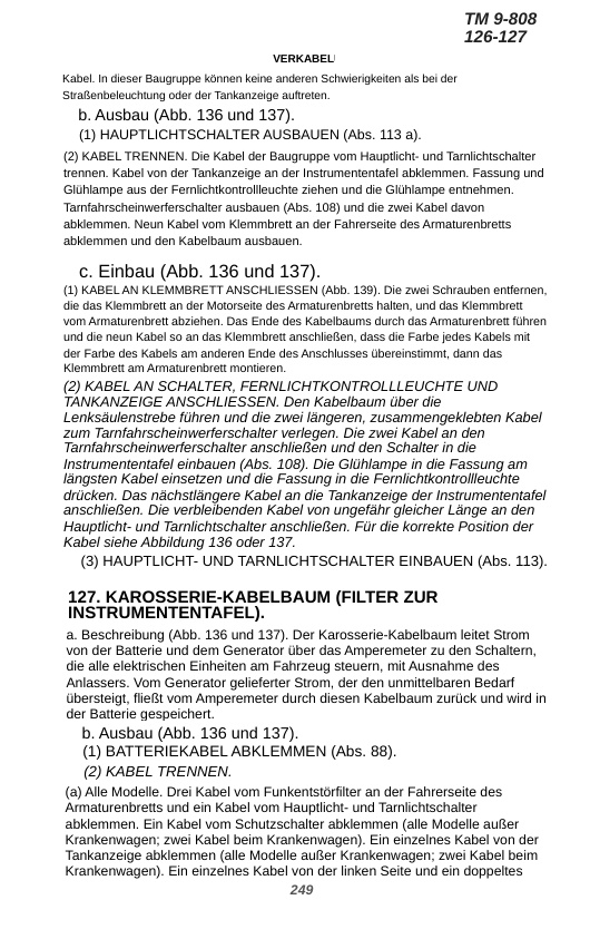 Blick ins Buch: Dodge WC ¾-Ton Werkstatthandbuch