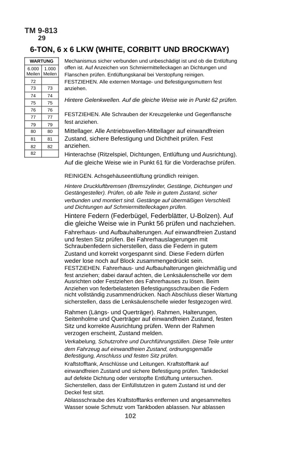 Blick ins Buch: White · Corbitt 6-Ton Werkstatthandbuch