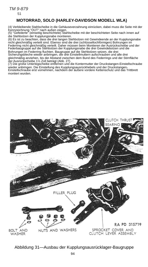 Blick ins Buch: Harley-Davidson WLA Werkstatthandbuch
