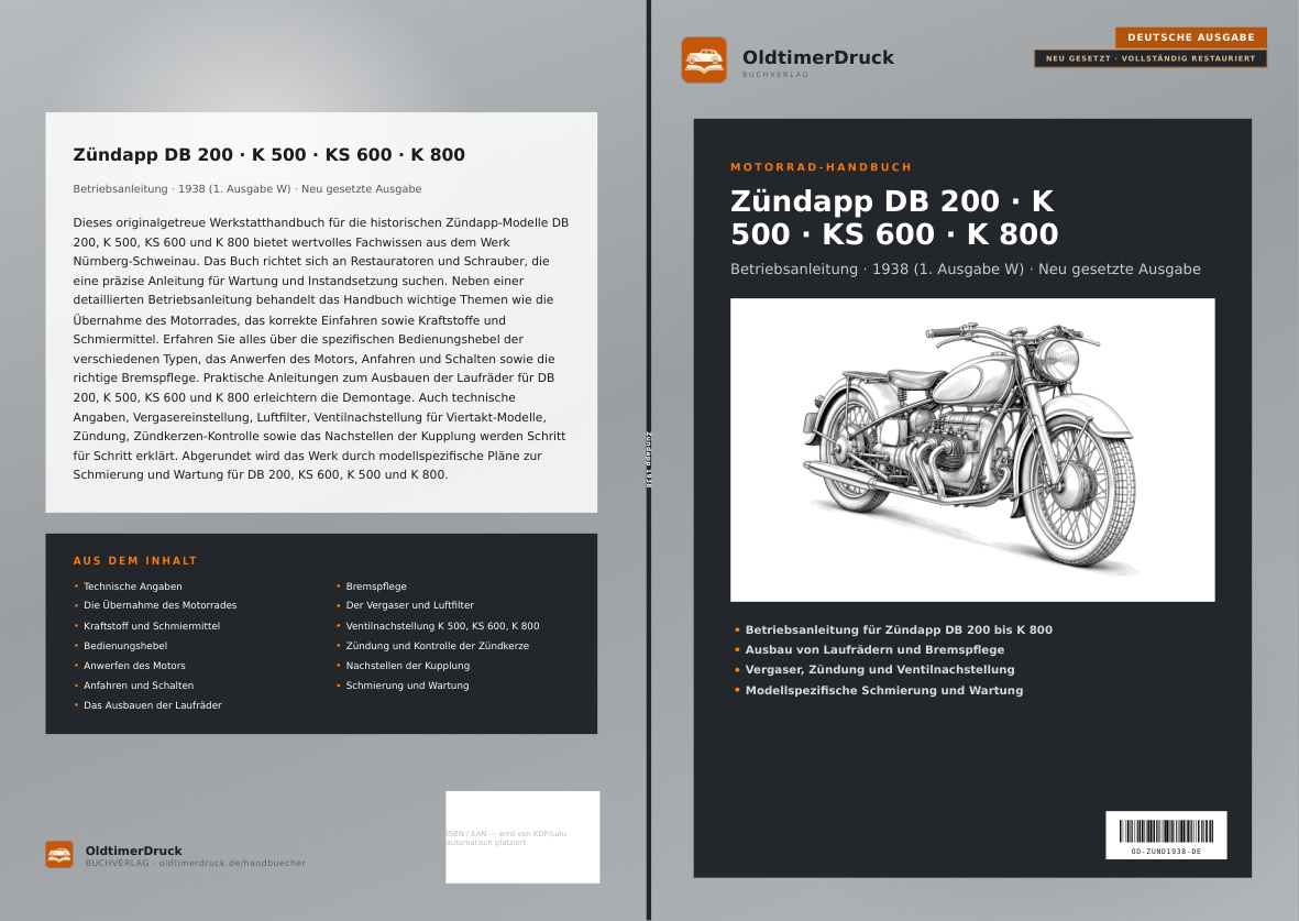 Blick ins Buch: Zündapp DB 200 · K 500 · KS 600 · K 800